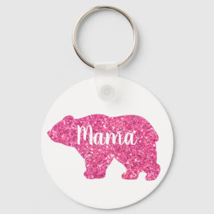 Cute Mama bear design mothers day gift Keychain