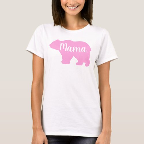 Cute Mama bear design mothers day gift T_Shirt