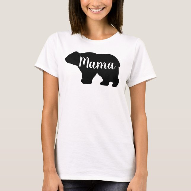 Cute Mama bear design mothers day gift T-Shirt (Front)