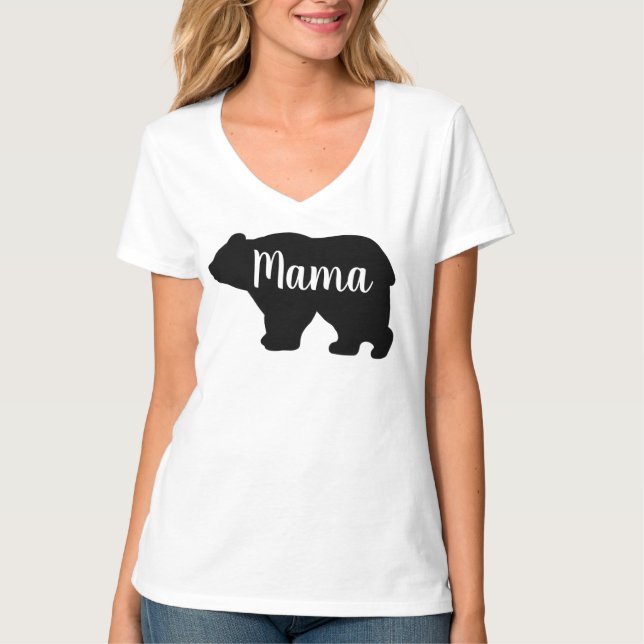 Cute Mama bear design mothers day gift T-Shirt (Front)