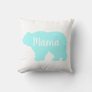 Cute Mama bear design mothers day gift Throw Pillow