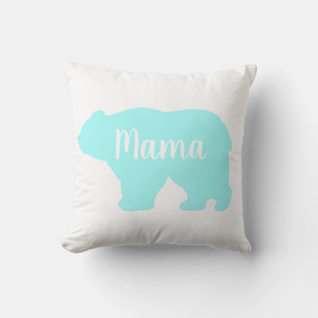 Cute Mama bear design mothers day gift Throw Pillow (Front)