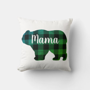 Cute Mama bear design mothers day gift Throw Pillow