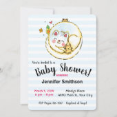Cute Mama Cat and Kittens Baby Shower Invitations (Front)
