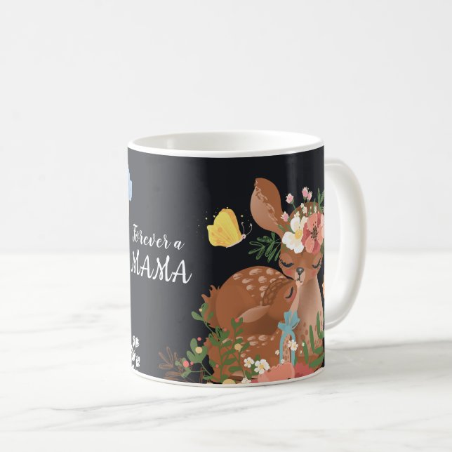 Cute mama deer with a little baby deer coffee mug (Front Right)