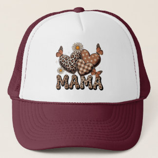 Cute Mama Floral & Cheetah Trucker Hat