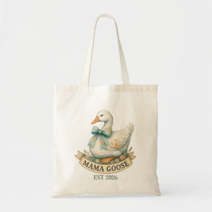 Cute Mama Goose Vintage Farm Animal Mom Goose Tote Bag