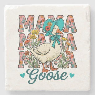 Cute Mama goose word art Stone Coaster