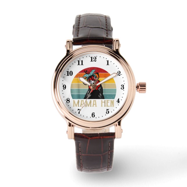 Cute Mama hen word art  Watch (Front)
