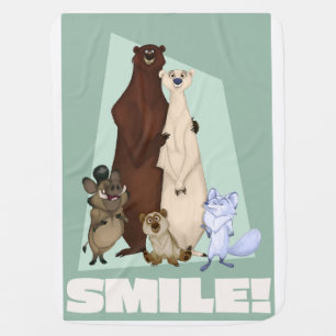 Cute Mama, Papa & Baby Bears Blanket