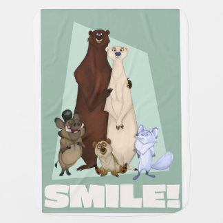 Cute Mama, Papa & Baby Bears Blanket