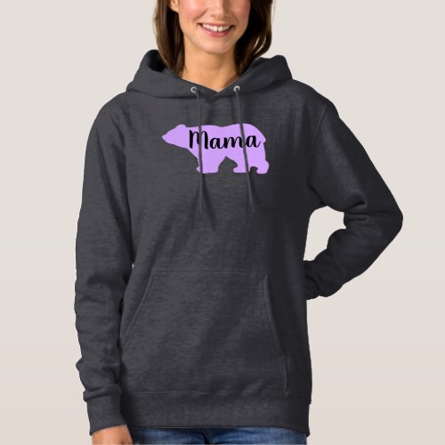 Cute Mama purple bear design mothers day gift Hoodie