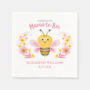 Cute Mama to Bee Baby Shower Napkins