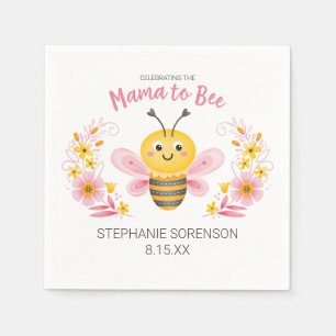 Cute Mama to Bee Baby Shower Napkins