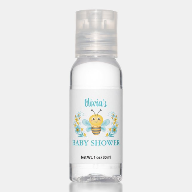 Cute Mama to Bee Boy Baby Shower Hand Sanitizer (Front)