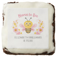 Cute Mama to Bee Girl Baby Shower Brownie