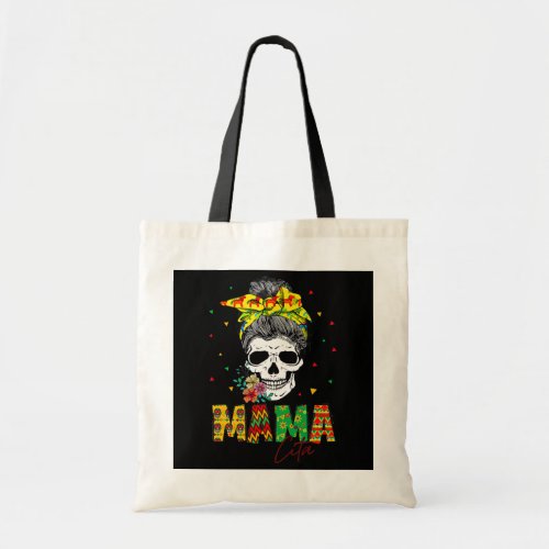 Cute Mamacita Skull Messy Bun Cinco De Mayo Mom Tote Bag