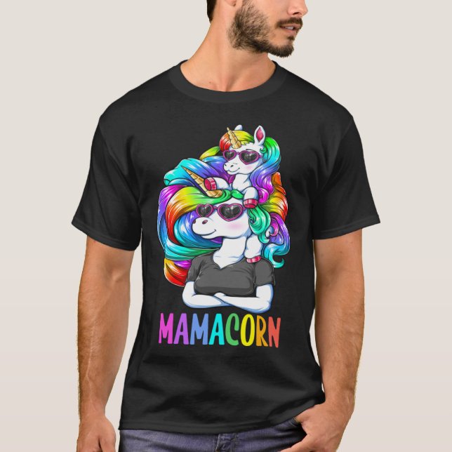 Cute Mamacorn Unicorn Costume Women Mom Mother's D T-Shirt (Front)