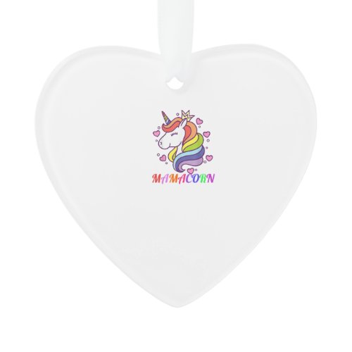 Cute Mamacorn Unicorn Mom Birthday Outfit Rainbow  Ornament