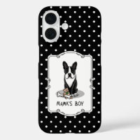Cute Mama's Boy Boston Terrier (black)