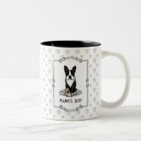 Cute Mama's Boy Boston Terrier (black)