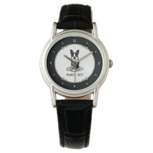 Cute Mama's Boy Boston Terrier (black) Watch