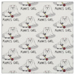 Cute Mama's Girl #2 Maltese Dog - Maltese Mom Fabric