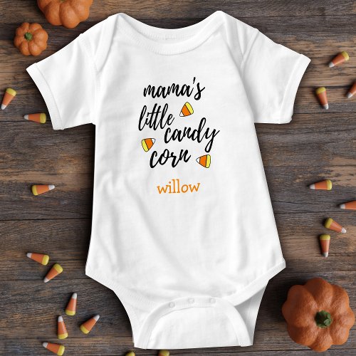Cute Mamas Little Candy Corn Girl Halloween Baby Bodysuit