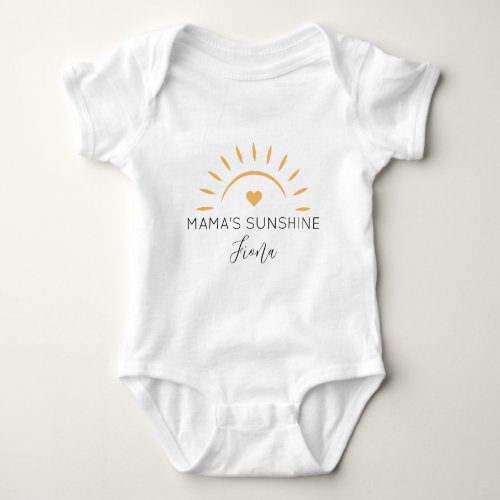 Cute Mamas Sunshine Personalized Baby Bodysuit