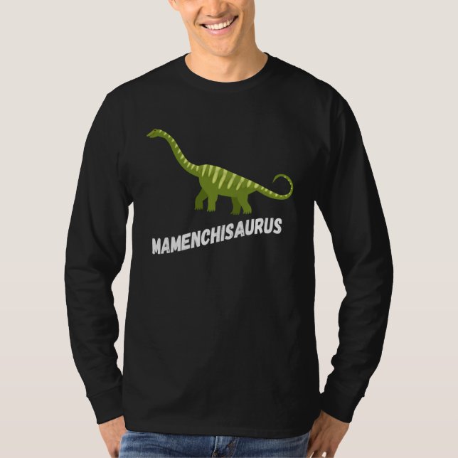 Cute Mamenchisaurus Dinosaur T-Shirt (Front)