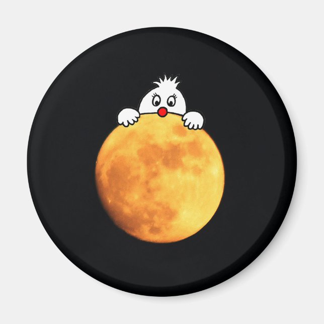 Cute man in the moon magnet (Front)