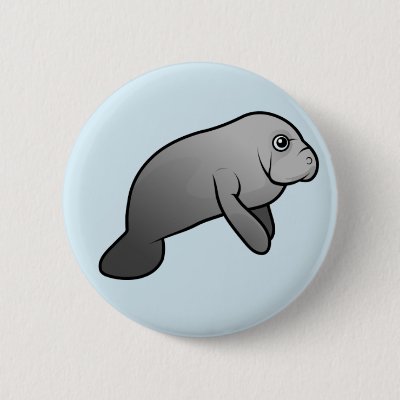 Cute Manatee Button
