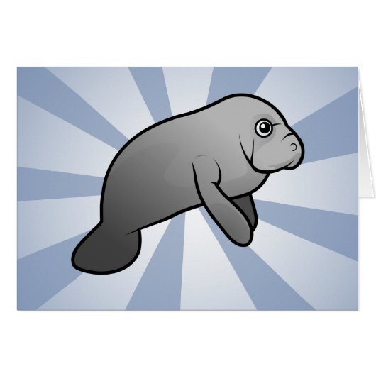 Cute Manatee Cards (Front Horizontal)