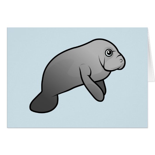 Cute Manatee Cards (Front Horizontal)