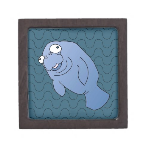 Cute Manatee Hugger Cartoon Animal Jewelry Box