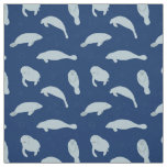 Cute Manatee Pattern Fabric