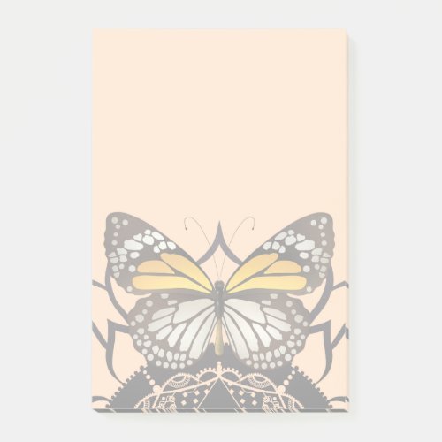 Cute Mandala Butterfly Trendy School Stylish Post_it Notes