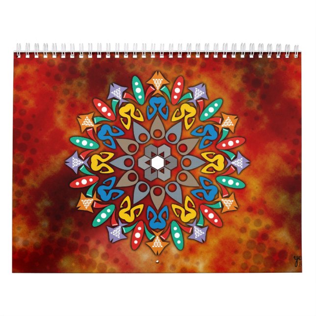 Cute mandala coloring book Calendar (Cover)