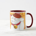 Cute Maneki Neko Lucky Calico Cat Mug