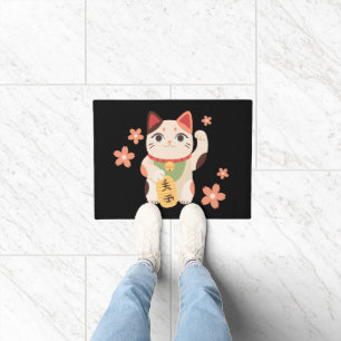 Cute Maneki Neko Lucky Cat  Doormat