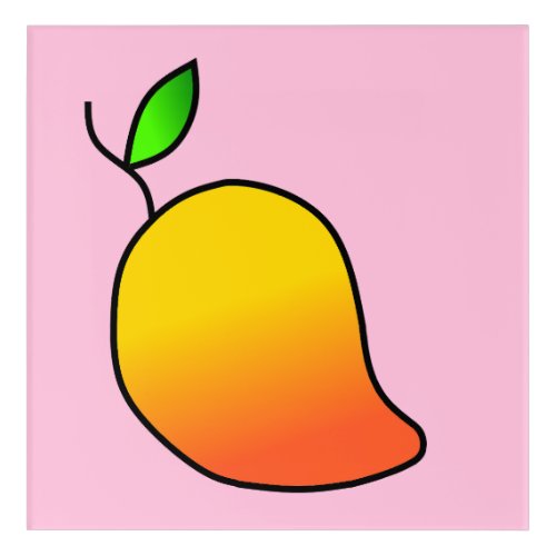 Cute mango acrylic print