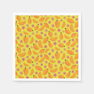 Cute mango fruit and flowers pattern  napkins