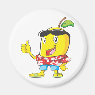 Cute Mango in Hawaiian Shirt Two Thumbs Up! Magnet
