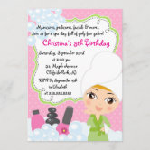 Editable Bath Bomb Birthday Party Invite Soap Bath Bomb 