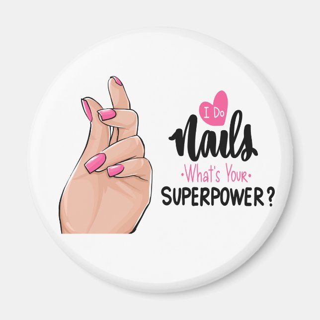Cute Manicurist Gift Nail Tech Fingernails Nails Magnet (Front)