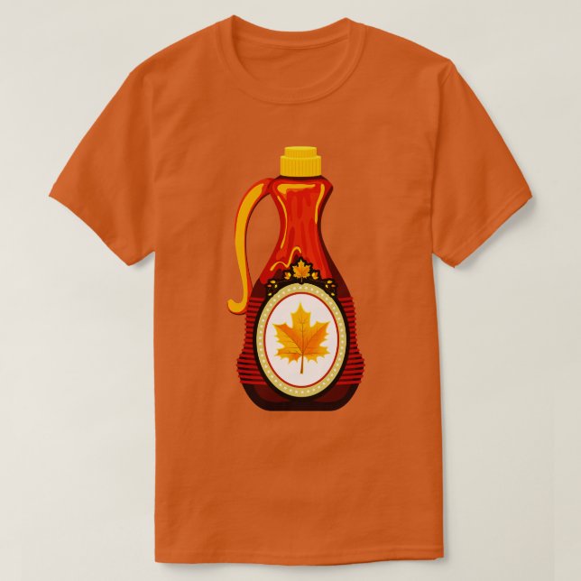 Cute Maple Syrup Bottle T-Shirt (Design Front)