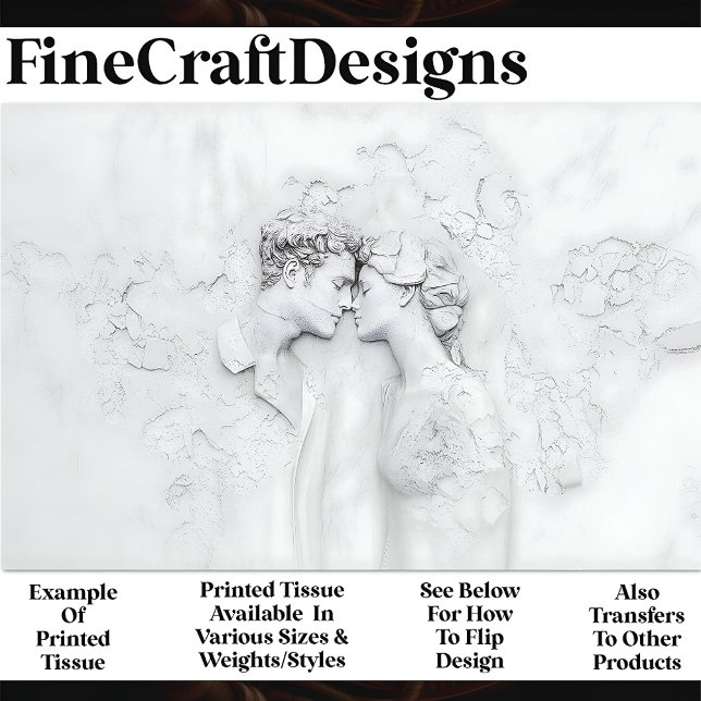 Cute Marble Couple In Love Carving X3 Decoupage Tissue Paper (Creator Uploaded)