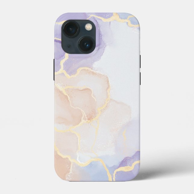 Cute marble pattern blush purple gold white pink  Case-Mate iPhone case (Back)