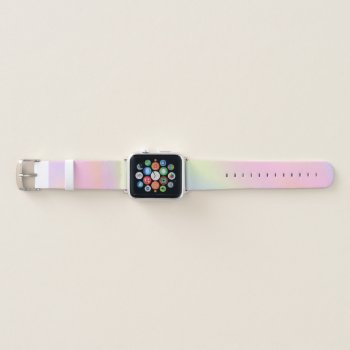Cute Marbled Pattern Pastel Rainbow Apple Watch Band by TabbyGun at Zazzle