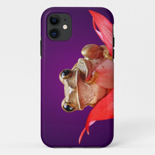 Cute Marbled Reed Frog Africa Deep Purple iPhone 11 Case